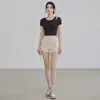 Conjunto de Ropa de Yoga para Mujer de Manga Corta 2026 Nuevo Diseño Hueco para Yoga, Fitness, Running, Pilates, Deportes