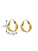 Pendientes de Aro Cruzado de Metal de Diseño Simple de Nicho Europeo y Americano para Mujer Pendientes de Moda de Gama Alta Pendientes Elegantes