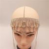 Moda transfronteiriça Full Diamond Tassel cadeia de cabelo Europeu e Americano Nightclub Bar Shining Rhinestone acessórios para o cabelo cadeia de cabelo