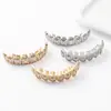 TEMU Venta Caliente Hip Hop Dientes Grillz Completo Diamante Circonio Diez Dientes Moderno Adorno de Cobre Halloween Personalidad Adorno Dental Venta al Por Mayor