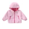 Chaqueta para Niña 2026 Primavera y Otoño Nueva Chaqueta Impermeable con Cremallera para Niños Top de Otoño para Bebé Conjunto Deportivo de Otoño