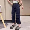 2024 nuevos overoles de mezclilla finos de talla grande para mujer pantalones machete ajustados de pierna recta ancha moda