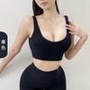 2022 Roupa Íntima Esportiva com Costura Profunda em V nas Costas, à Prova de Impacto, com Efeito Push-Up, Sutiã Esportivo para Yoga, Colete Fitness Feminino