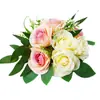 Columnas Romanas Artificiales Bolas de Flores Rosas para Decoraciones de Pasillo de Boda, Boda Temática de Bosque para Fiestas Flores de Seda de Hortensia, Accesorios de Arreglo de Flores Artificiales