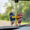 Colgante plano para coche de material acrílico, accesorio para mochila, mini adorno de coche para decoración del hogar