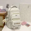 Mochila Nueva de Color Sólido de Gran Capacidad, Estilo Ins Academy Japonés, Mochila Versátil con Múltiples Compartimentos Reductora de Peso para Estudiantes de Secundaria