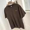 260g Algodão Pesado Short-sleeved T-shirt das mulheres Loose Niche Chic Top Moda Verão Estilo Ocidental Meia-manga T-shirt