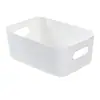 Caja de Almacenamiento de Plástico sin Tapa Cesta de Almacenamiento Portátil Organizador de Escritorio para Hogar Cosméticos Artículos Varios Caja de Almacenamiento para Gabinete