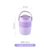 Acero Inoxidable 304 Taza Portátil Ins Taza de Desayuno con Tapa Cuchara Taza Portátil para Gachas Avena Taza Portátil Sellada para Beber Directamente