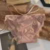 Ropa interior de seda de hielo para mujer, algodón puro antibacteriano en la entrepierna, ligera, sexy, de tiro bajo, para chica, sin costuras, puro deseo, bragas versátiles para mujer
