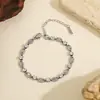 Pulsera 100 Europea y Americana Acero de Titanio Color Oro de 18k Libre de Color para Mujer Simple Versátil Elegante Ins Moda Personalizada Joyería de Mano
