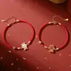 Moneda de la Suerte Original Pulsera de Caballo Linda Caballo del Zodiaco Año de Nacimiento Pulsera de Cuerda Roja Pulsera de Plata de Ley con Nácar Regalo de Año Nuevo