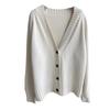 Estilo Perezoso Hilo Suministrado por el Cliente Cálido y Cómodo Estilo Viejo Rico Cárdigan Tejido Chaqueta para Mujer Otoño e Invierno Nuevo Estilo