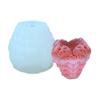 Vela em Forma de Coração 3D Gravada para o Dia dos Namorados Ornamento de Aromaterapia Molde Criativo de Gesso Rosa Molde de Silicone