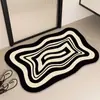 Tapete de Chão Absorvente para Banheiro de Lama Diatomácea de Formato Especial Transfronteiriço, Capacho de Porta de Banheiro Doméstico, Tapete para Pés Absorvente Antiderrapante
