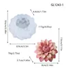 Molde de silicona para gelatina de flores, loto 3D, molde para postre, pudín, mousse de peonía, silicona de grado alimenticio