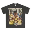 Camiseta Popular Vintage Estrella Retro Americana Vinicius Jr de Brasil. Suministro de Camiseta de Manga Corta con Retrato Collage