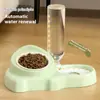 Bebedouro e Comedouro Automático 2 em 1 para Pets com Garrafa Plástica e Tigelas Removíveis de Aço Inoxidável Suprimentos para Pets