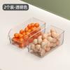 Caja de Almacenamiento Transparente Alta para Frutas, Verduras y Huevos para Refrigerador con Asa Sin Tapa, Refrigeración Sellada y Organización
