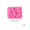 Molde de Silicona Líquida para Pastel de Terror de Halloween Herramienta Plegable para Hornear Azúcar diy Arcilla Herramienta de Modelado