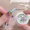 Explosões cor doce refrigerante lantejou broca de unha glitter gradiente cor mista K9 fundo pontiagudo formato diamante joia para unha