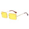 Gafas de sol de nueva moda transfronteriza con montura cuadrada de cobre degradado para fotos callejeras europeas y americanas