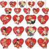 24 Pzas Adornos en forma de corazón para el Día de San Valentín Adornos de madera para colgar Decoración dulce en forma de corazón Regalos colgantes vintage para el Día de San Valentín