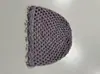 Tocado Elegante de Perlas y Borlas con Lentejuelas para Mujer, Sombrero de Punto Tejido Estilo Étnico Retro Bohemio Hueco