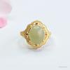 Guan Yu Conjunto Natural de Tres Piezas de Jade Hetian Set de Jade Colgante Pendientes Anillo Fábrica Mayorista S4011006