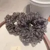Elástico de Cabelo Estilo Coreano Porta-Rabo de Cavalo de Organza Elástico Corda de Cabelo Anel de Tecido Anel de Intestino Grosso Elástico Coque Acessórios de Cabelo Rabo de Cavalo Mulher