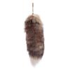 Colgante de pelo de zorro de 30 cm para Halloween, cola de zorro azul plateada, accesorio de piel auténtica, colgante para bolso de mujer