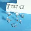 Cross-border Hot-selling Zircon Round Brincos Femininos Trendy Light Luxo High-end Sense Brincos Atacado Piercing Brincos
