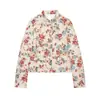 Atacado Outono 2026 Novo Estilo Europeu e Americano Feminino Floral Retrô Jaqueta com Gola Alta 26260