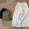 Fivela de nariz de porco/Novos calças casuais retas largas de outono para afinar, feitas de algodão Tencel, calças compridas respiráveis e que aumentam a altura