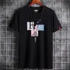 Atacado verão novo tamanho grande moda juvenil dos homens personalidade casual dos homens de manga curta t- shirt atacado em torno do pescoço t- camisa maré