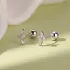 Pendientes de Hoja de Plata Pura S999 para Mujer, Pendientes de Hoja de Zirconia de Nicho Modernos y Exquisitos con Sentido del Diseño, Adecuados para el Viaje Diario y Accesorios para Estudiantes