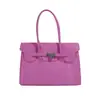 Bolsa de Gelatina Estilo Coreano com Fivela de Fechadura de Nicho para Mulheres, Bolsa Tote Diária de Verão para o Trabalho, Bolsa de Ombro Grande e Fashion para Mulheres