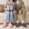 Chinelos de Algodão para Casa Femininos Inverno Interno Casa Pelúcia Quente Chinelos de Pelo Masculinos Inverno Masculino Atacado