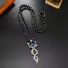 Direto da Fábrica Corrente de suéter longo estilo coreano Colar feminino outono e inverno elegante versátil Cristal acessórios de roupa pingente atacado