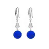 Prata 925 Original Estiloso Design de Moda Brincos Naturais de Lápis-lazúli Brincos de Cabacinha Estilo Chinês Brincos Femininos