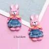 Parche de oso de dibujos animados color galleta accesorios de resina DIY pegamento de crema material para carcasa de teléfono móvil aretes accesorios para pasador de pelo
