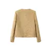 Abrigo de Estilo Igual al de Zhou Yutong Estilo Fragante Top de Tweed Elegante de Alto Nivel Francés para Socialité