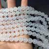 Chalcedony blanca al por mayor semiterminada cuentas sueltas de chalcedony blanca cuentas redondas blancas joyería DIY pulsera collar cristal de Donghai