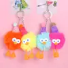 Pequeño Llavero de Bola de Carbón Colgante de Pato de Peluche Piel de Conejo Rex Real Colgante para Bolso Muñeco Llavero para Coche