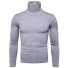 Suéter de gola alta masculino estilo coreano suéter slim-fit lapela lã suéter masculino de fundo grosso comércio exterior