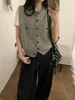 Nova coleção outono e inverno: colete estilo retrô, de corte solto e versátil para mulheres, com decote redondo, adequado para o trabalho, com um design de cardigã de tricô chique e elegante, e um verso simples de cor sólida