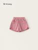 Ropa Infantil Yubao Pantalones para Niñas Verano Nuevo Color Sólido Pantalones Simples Cintura Tendón de Res Bebé Niña Casual Combinable Shorts