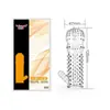 Funda de Pene de Cristal, Funda con Bloqueo Retenedora de Semen, Funda Extendida Roscada Texturizada, Anillo de Placer para Provocar, 5 Tipos de Fundas con Púas para Evitar el Deslizamiento