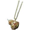 Plata S925 chapada en oro antiguo ágata roja del sur calabaza Fu Lu Yannian sachet auspicioso collar hueco colgante auspicioso
