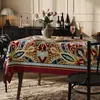 Toalha de Mesa de Luxo Leve de Alta Qualidade Impermeável e à Prova de Óleo Estilo Retro Americano Dopamina Tapete para Mesa de Jantar Estilo Ins Toalha de Mesa para Mesa de Centro